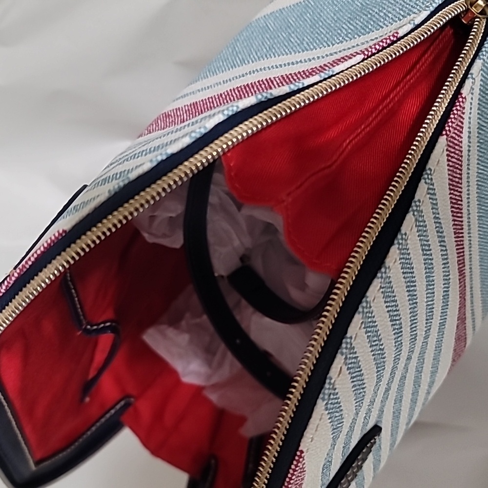 Dooney & Bourke Striped Satchel - Picture 13 of 13